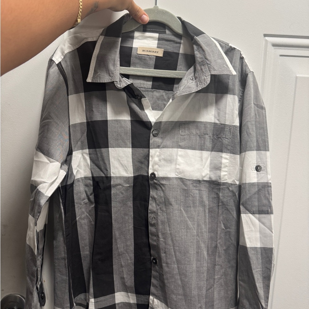 Burberry Monochrome Plaid Shirt